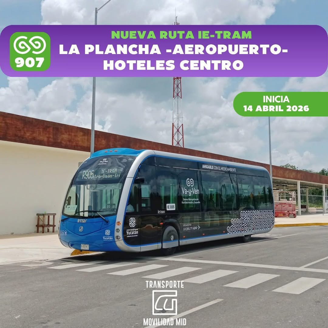 Nueva ruta IE-TRAM R-907 La Plancha-Aeropuerto inicia en abril