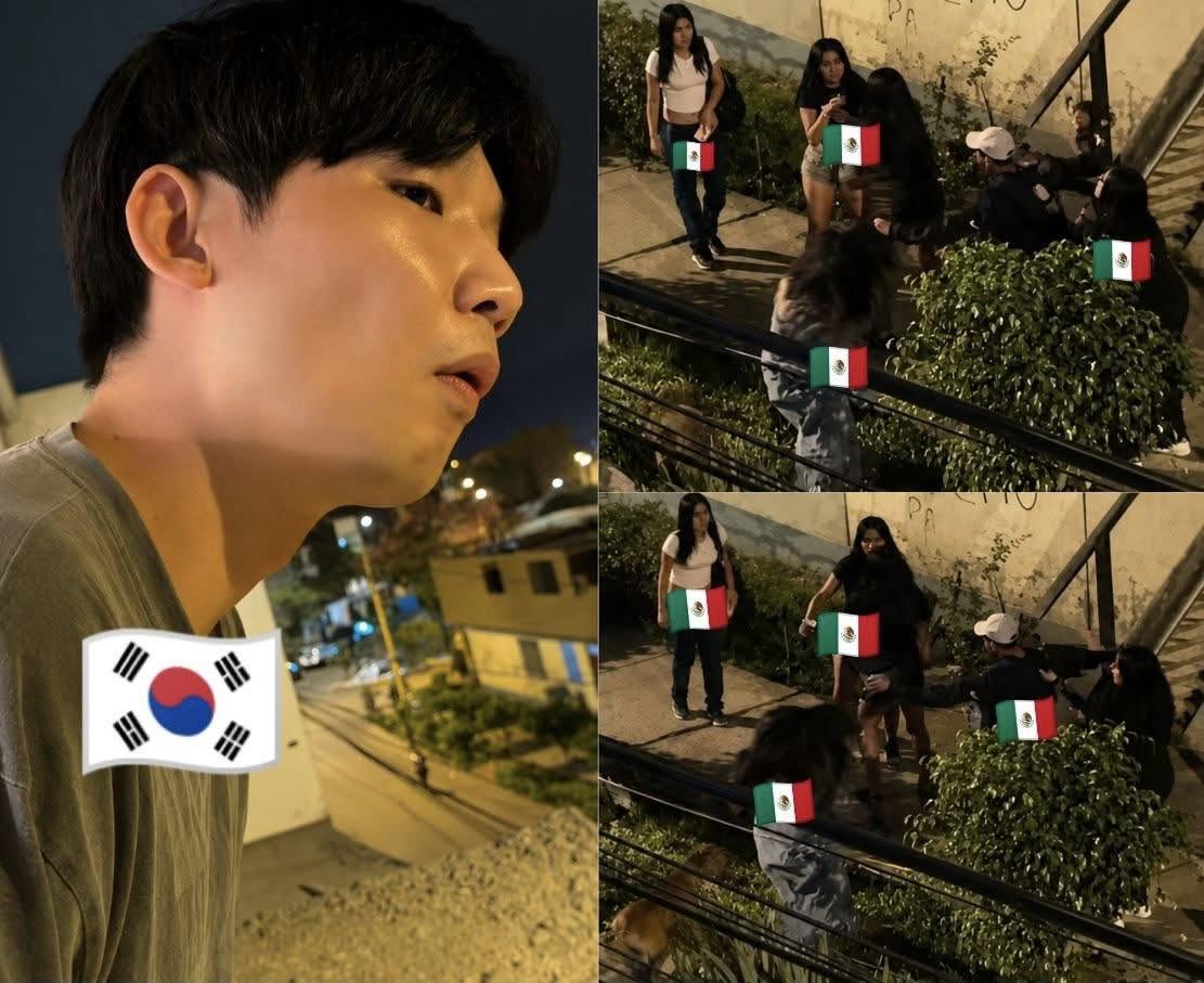 Turista surcoreano presencia pelea callejera en México y se vuelve viral