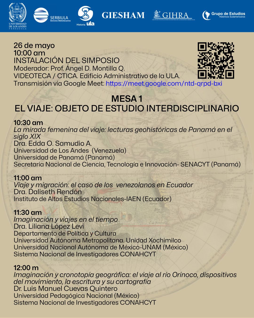 Simposio sobre el viaje y los viajeros en la Universidad de Los Andes