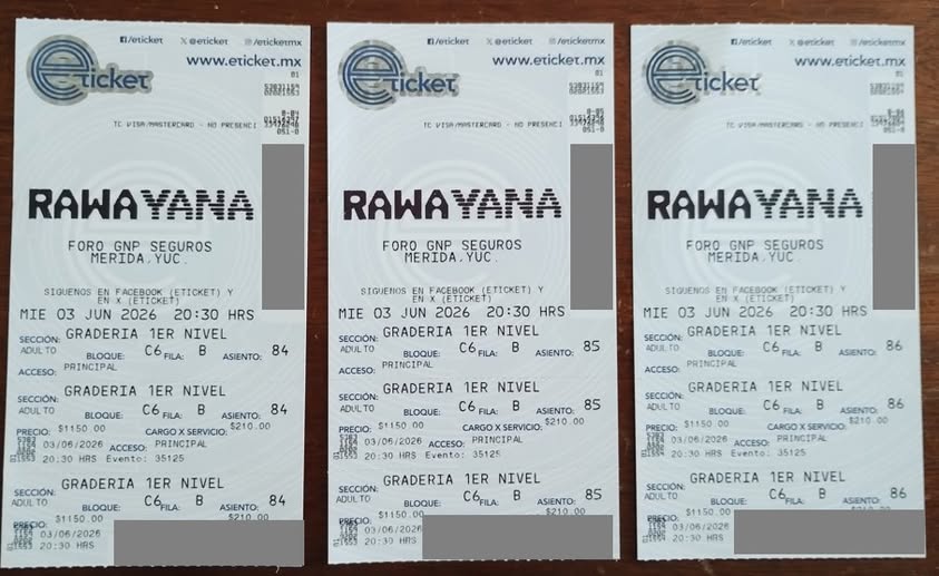Boletos RAWAYANA en Mérida